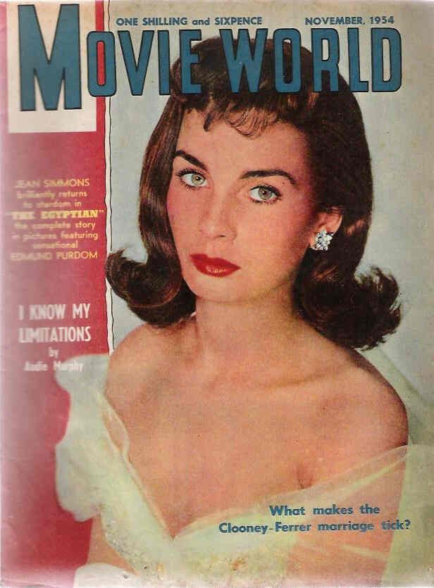 MOVIE WORLD (Au) magazine side cover November 1954