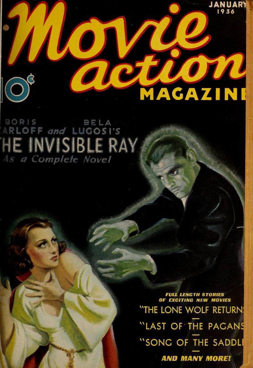 MOVIE ACTION magazine side cover Issue 3 January 1936