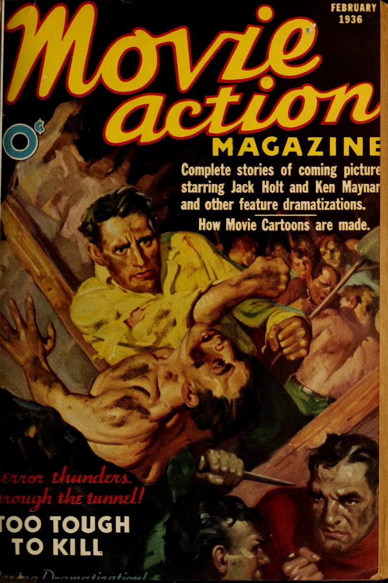 MOVIE ACTION magazine side cover Issue 4 February 1936