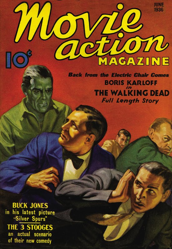 MOVIE ACTION magazine side cover Issue 6 June 1936