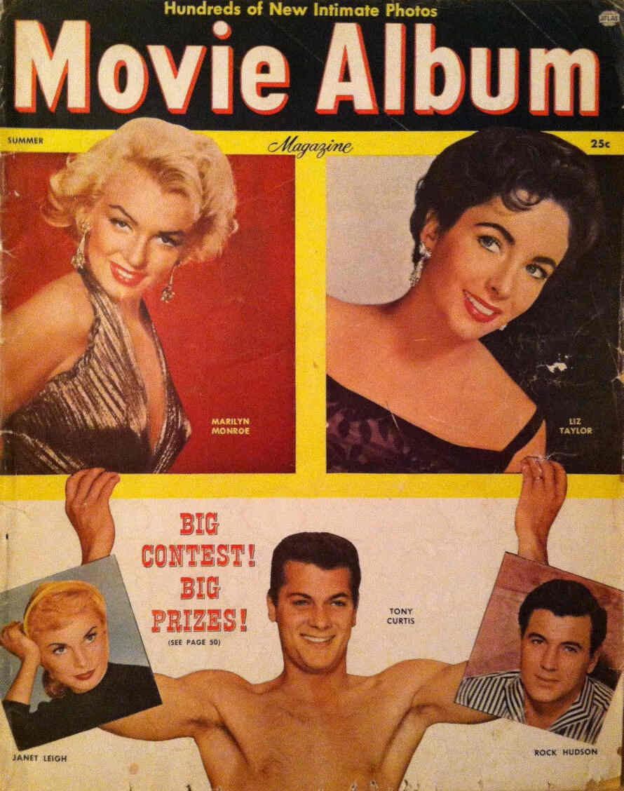 MOVIE ALBUM (50s) magazine side cover Issue 4  Vol 1 # 4 Summer 1956