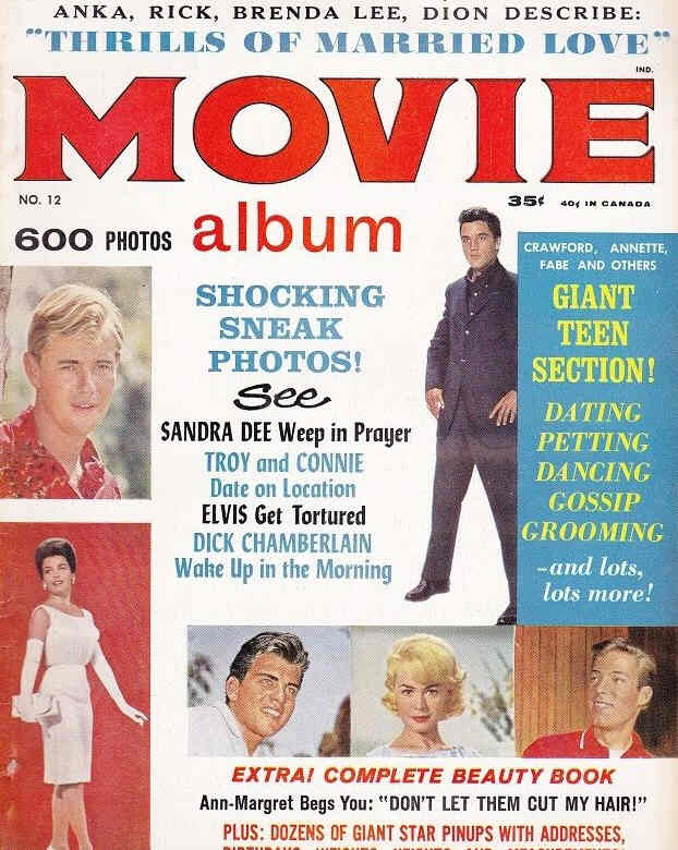 MOVIE ALBUM (60s) magazine side cover Issue 12  1963