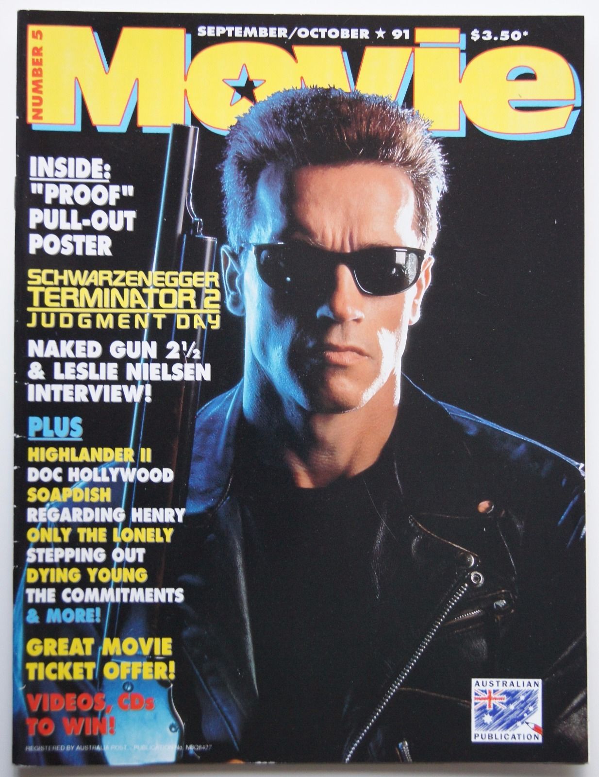 MOVIE (Au) magazine side cover Issue 5 September/October 1991