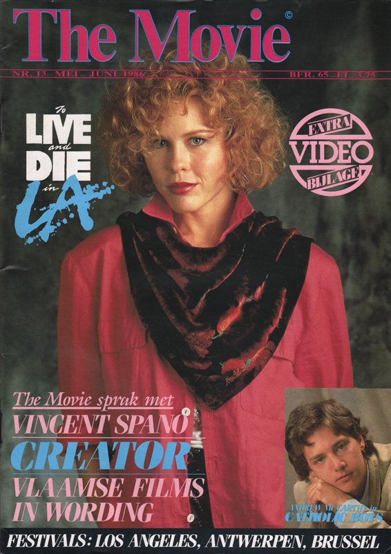 MOVIE (Be) magazine side cover Issue 13  May 1986