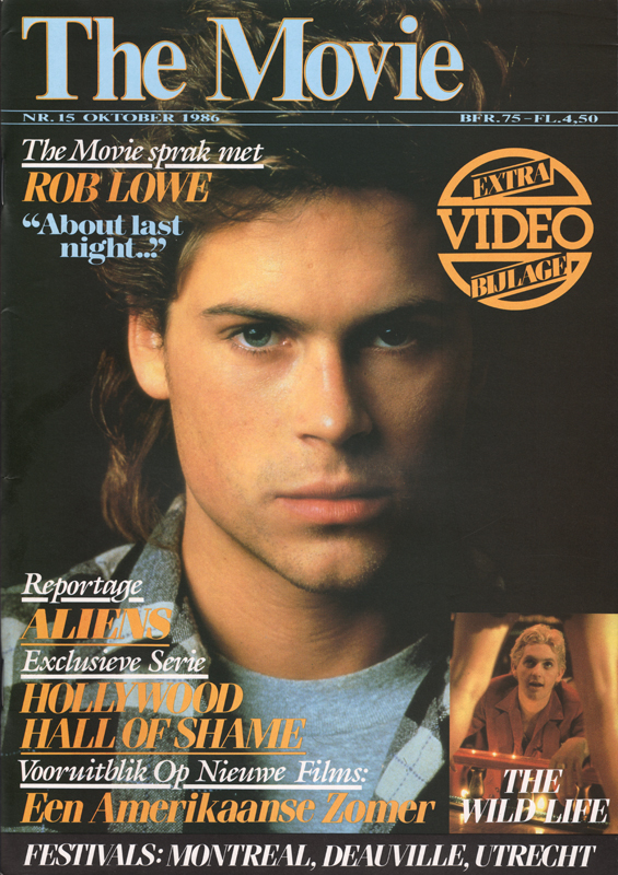 MOVIE (Be) magazine side cover Issue 15  October 1986