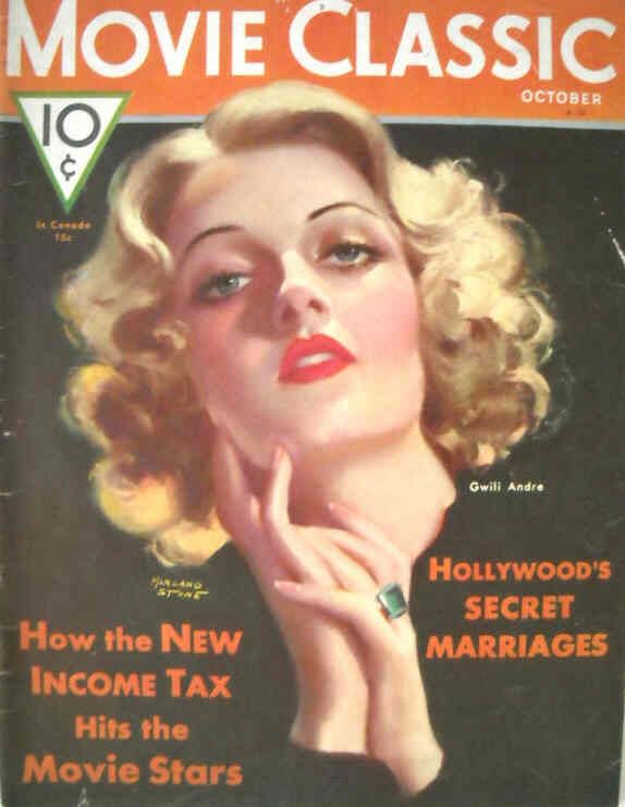 MOVIE CLASSIC magazine side cover October 1932