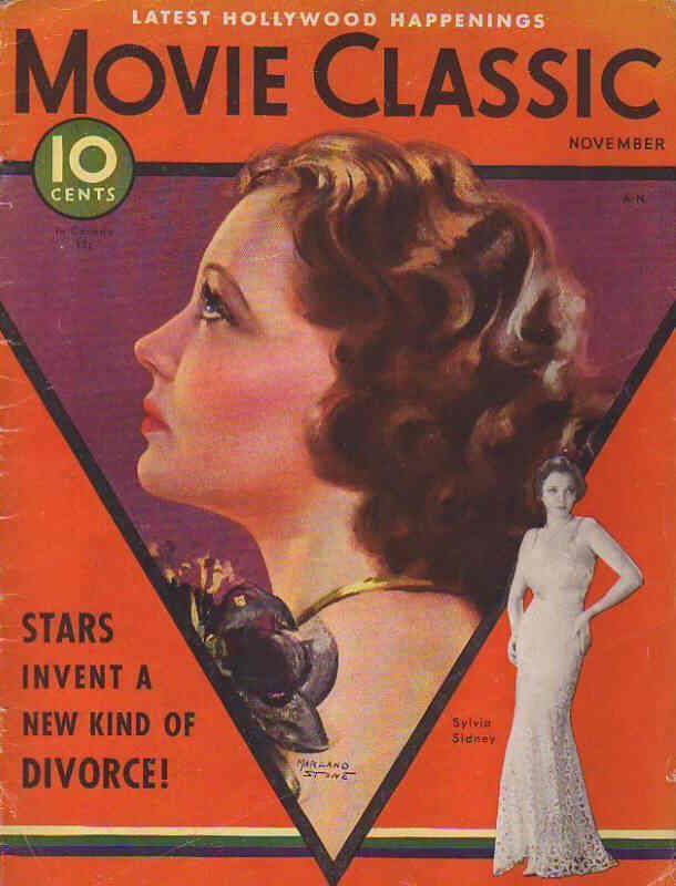 MOVIE CLASSIC magazine side cover November 1932
