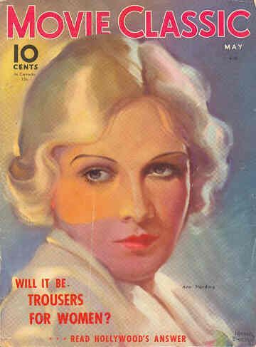 MOVIE CLASSIC magazine side cover May 1933