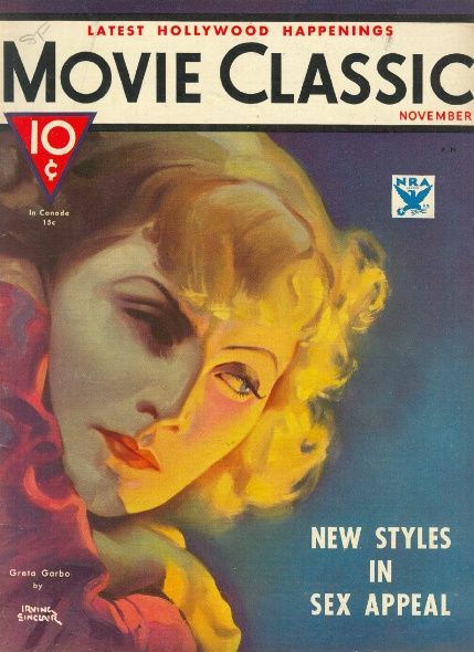 MOVIE CLASSIC magazine side cover November 1933