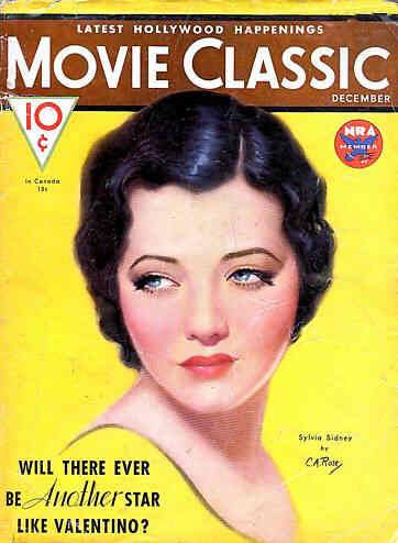 MOVIE CLASSIC magazine side cover December 1933