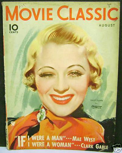MOVIE CLASSIC magazine side cover August 1934