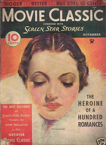 MOVIE CLASSIC magazine side cover November 1934