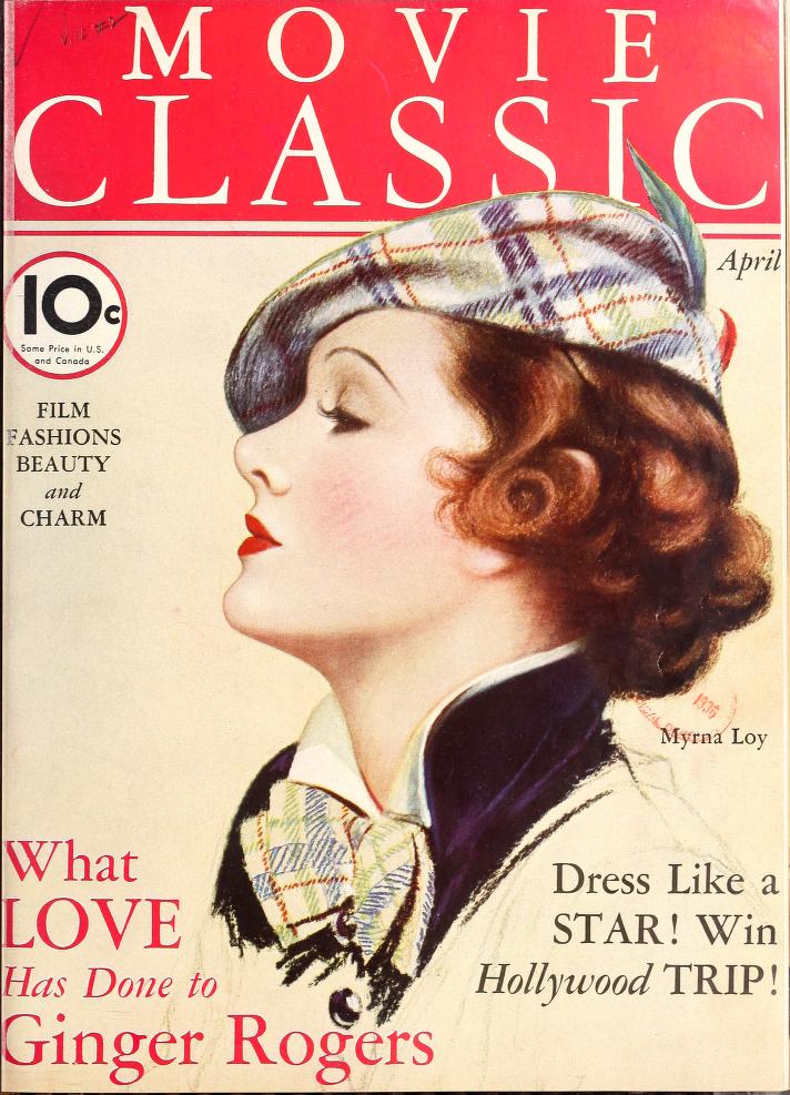 MOVIE CLASSIC magazine side cover April 1936