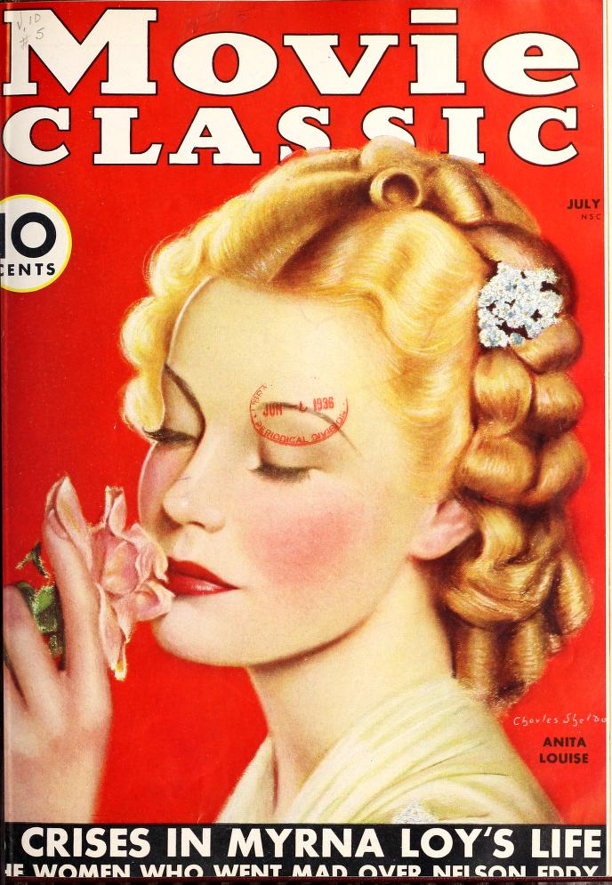MOVIE CLASSIC magazine side cover July 1936