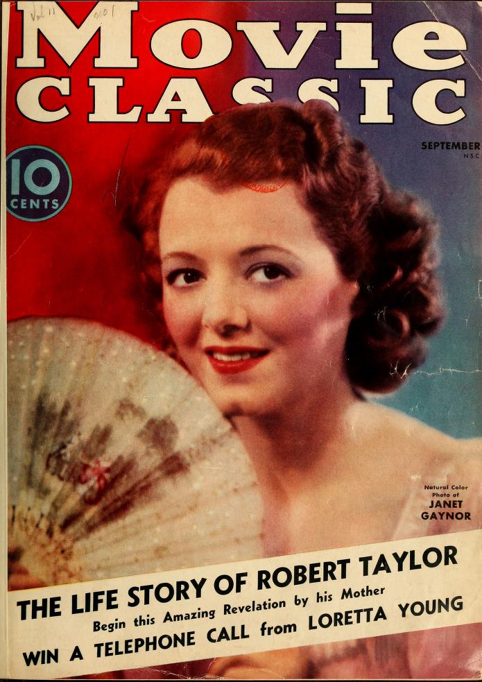 MOVIE CLASSIC magazine side cover September 1936