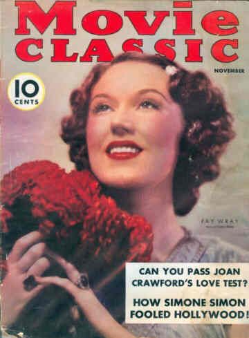 MOVIE CLASSIC magazine side cover November 1936