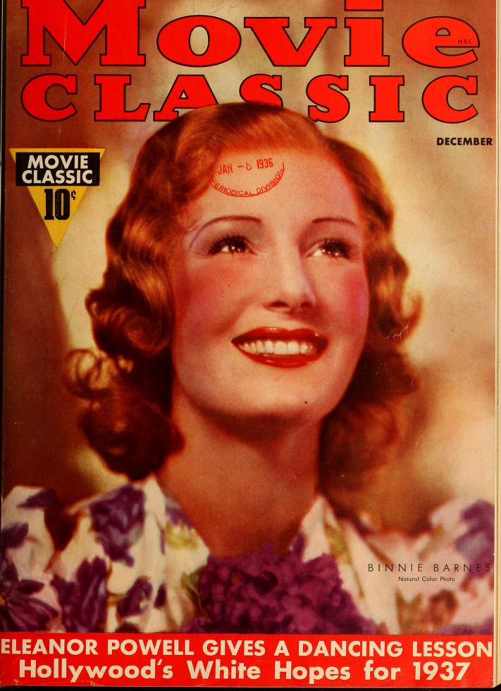 MOVIE CLASSIC magazine side cover December 1936