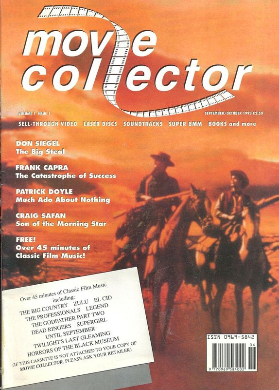 MOVIE COLLECTOR magazine side cover Issue 1 September/October 1993