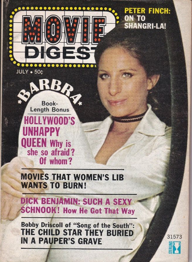 MOVIE DIGEST 70s magazine side cover  Vol 1 # 4 July 1972