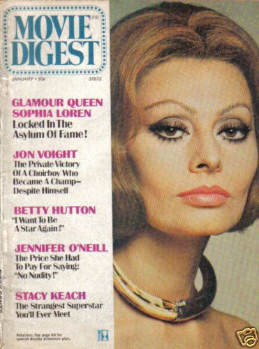 MOVIE DIGEST 70s magazine side cover  Vol 2 # 1 January 1973