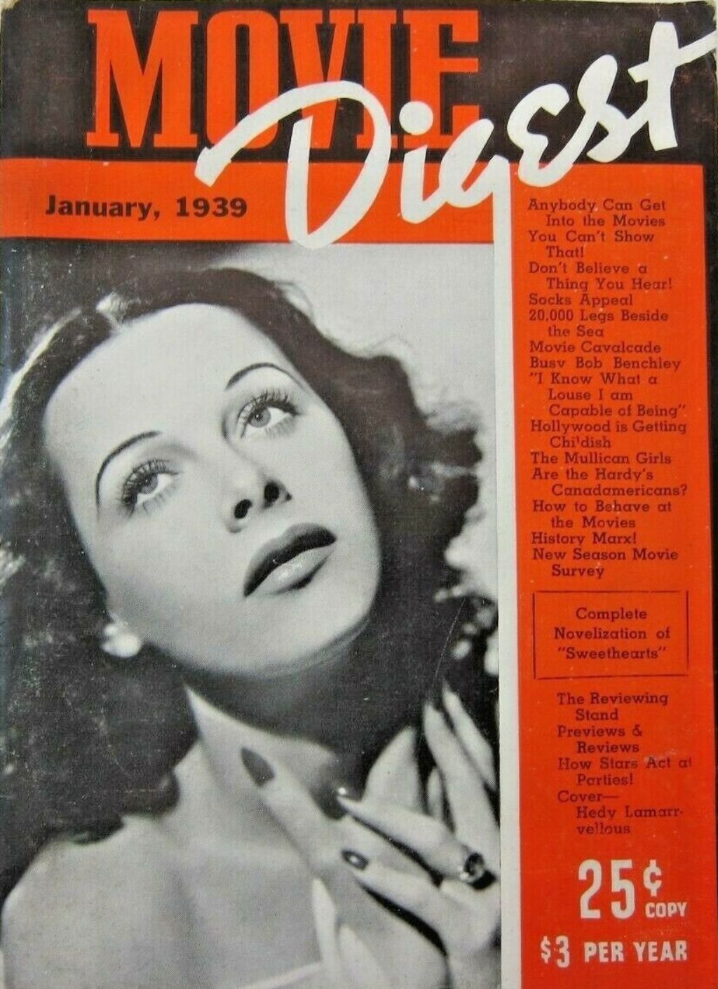 MOVIE DIGEST magazine side cover Issue 1  January 1939