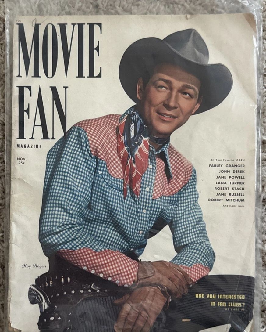 MOVIE FAN magazine side cover  November 1948