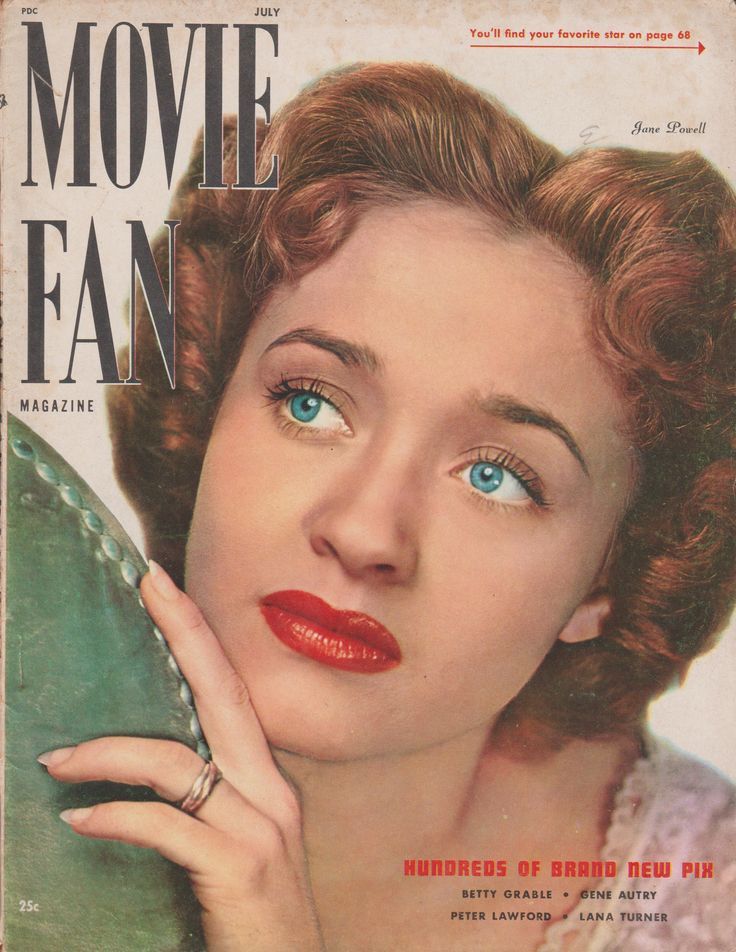 MOVIE FAN magazine side cover  July/August 1950
