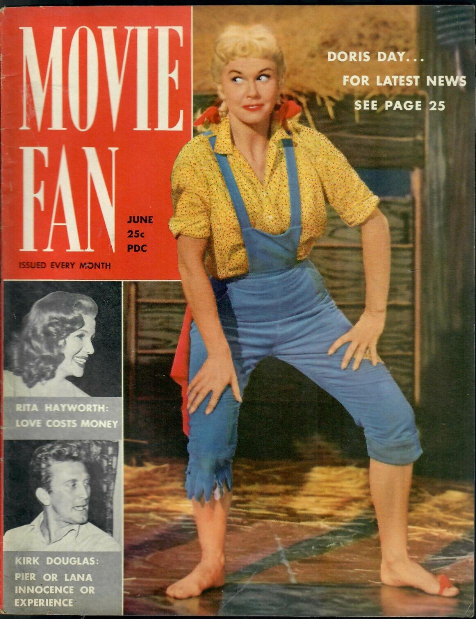 MOVIE FAN magazine side cover  Vol 8 No  3  June 1953