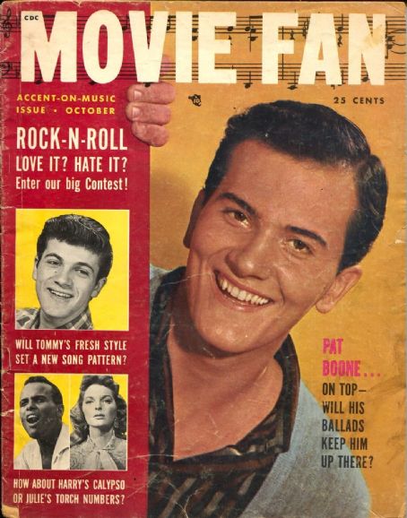 MOVIE FAN magazine side cover  October 1957