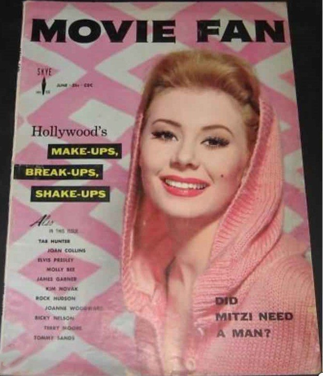 MOVIE FAN magazine side cover  June 1958
