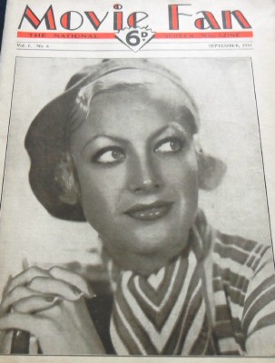 MOVIE FAN (UK) magazine side cover Issue 6  Vol 1 No  6  September 1931