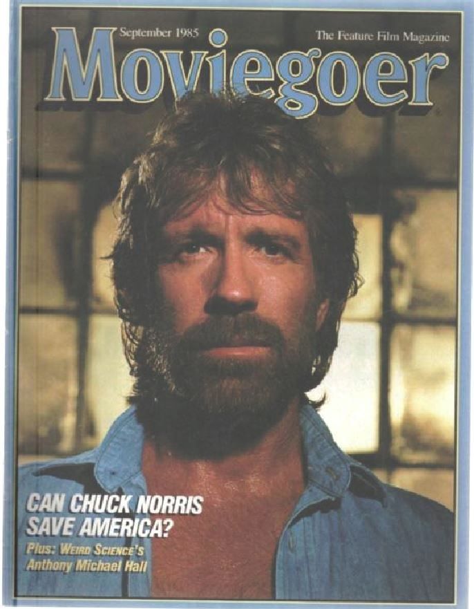 MOVIEGOER magazine side cover September 1985