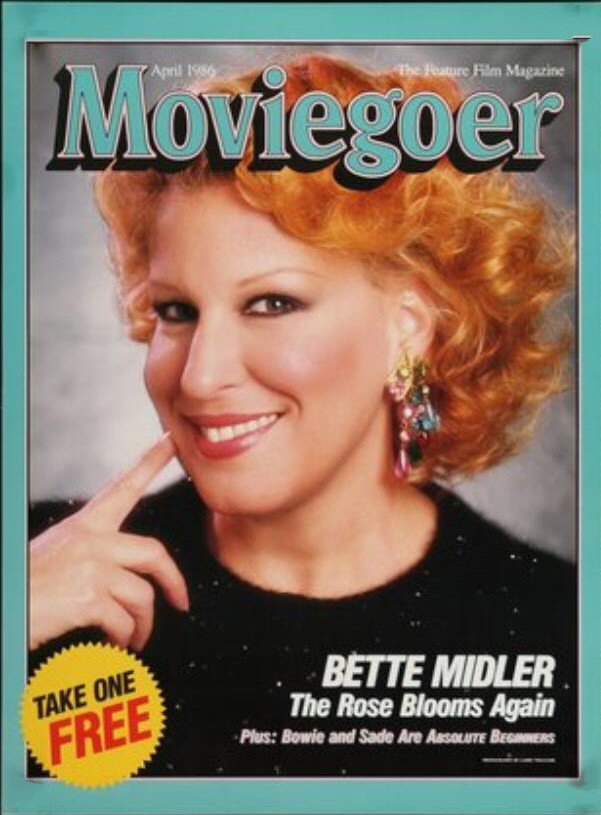 MOVIEGOER magazine side cover April 1986