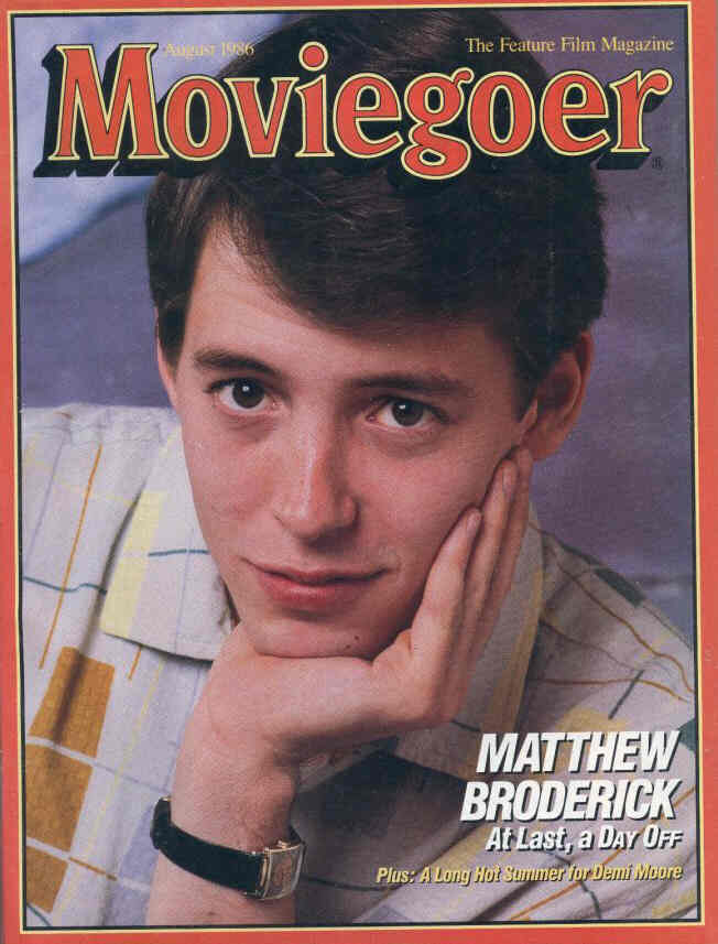 MOVIEGOER magazine side cover August 1986