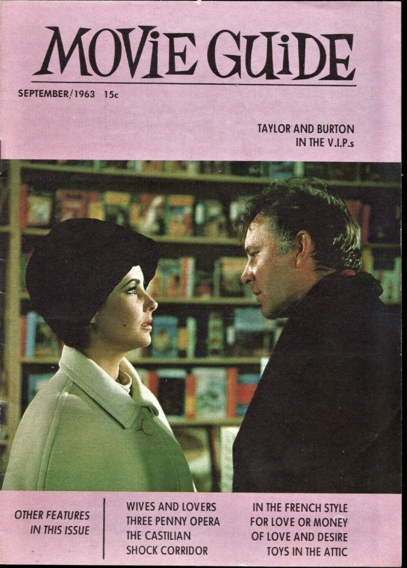 MOVIE GUIDE (60s) magazine side cover  Vol 1 No  10  September 1963