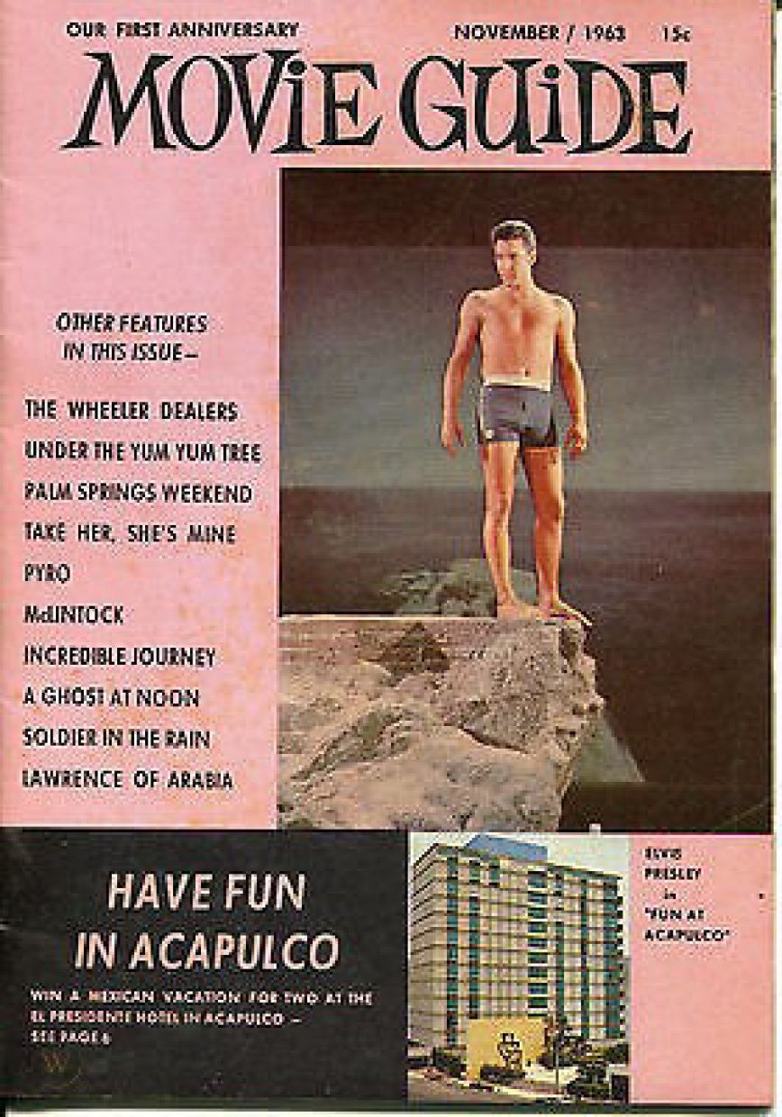 MOVIE GUIDE (60s) magazine side cover  November 1963