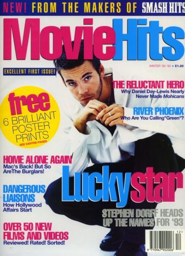 MOVIE HITS magazine side cover Issue 1 Winter 1992