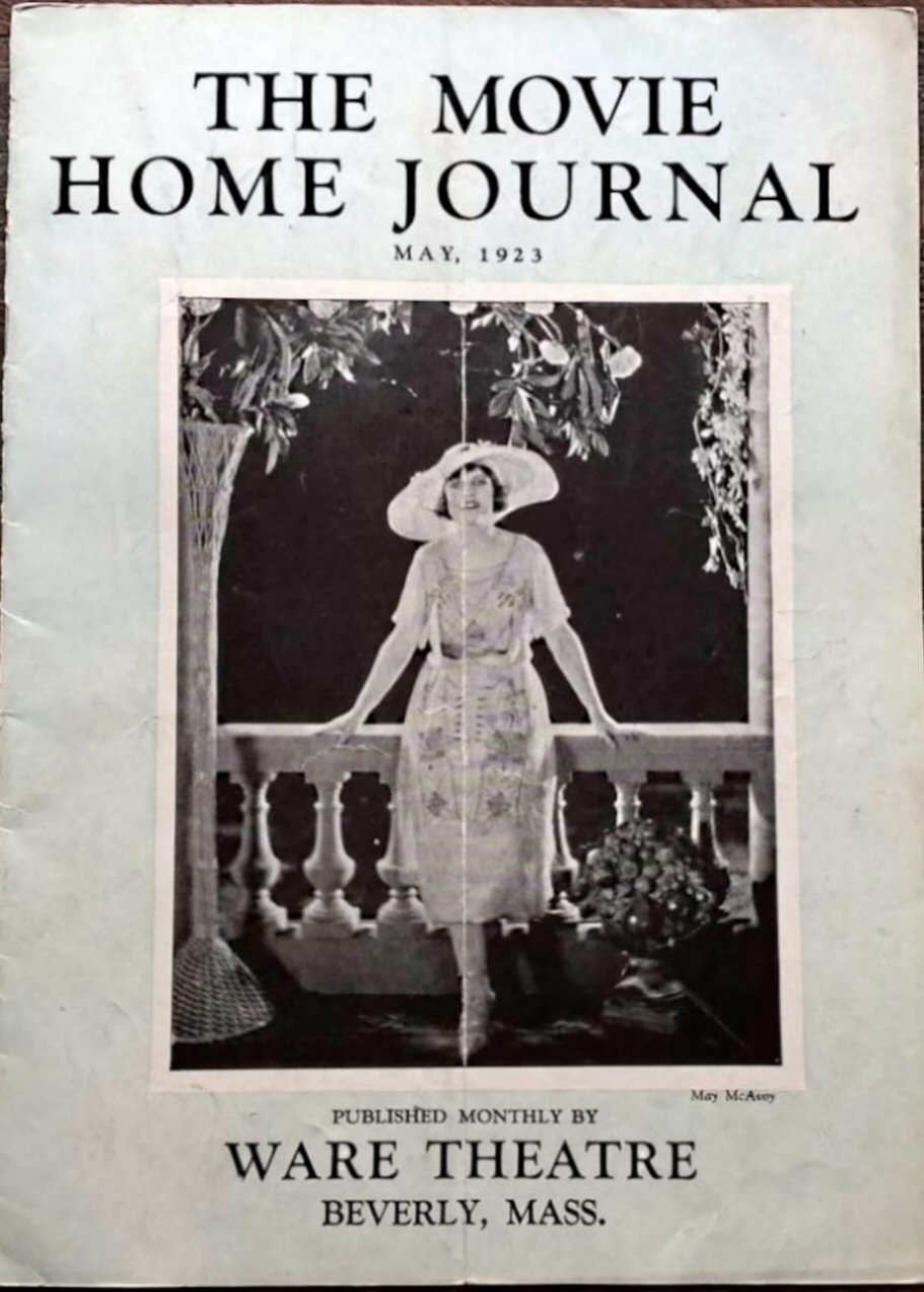 MOVIE HOME JOURNAL | THE magazine side cover Issue 9  May 1923