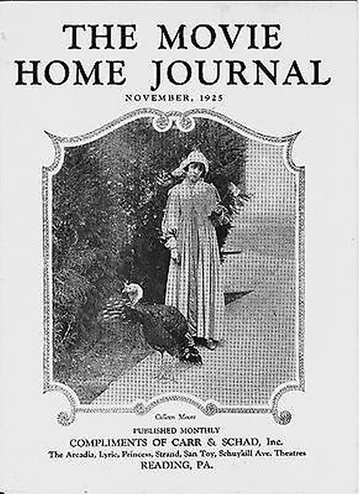 MOVIE HOME JOURNAL | THE magazine side cover  November 1925