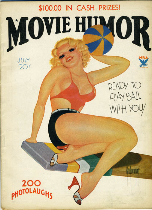 MOVIE HUMOR magazine side cover Issue 3 July 1934