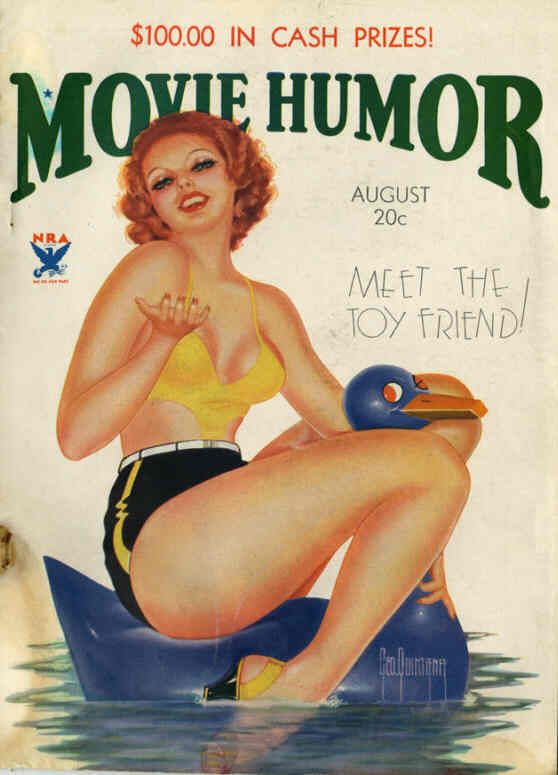 MOVIE HUMOR magazine side cover Issue 4 August 1934