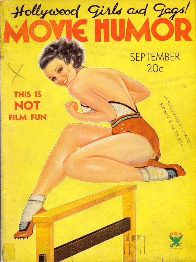MOVIE HUMOR magazine side cover Issue 5 September 1934