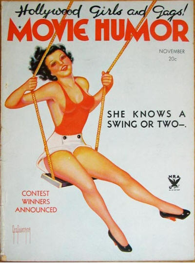 MOVIE HUMOR magazine side cover Issue 6 November 1934