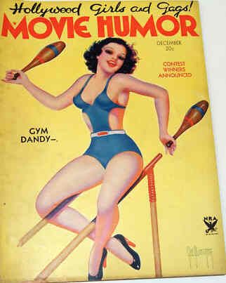 MOVIE HUMOR magazine side cover Issue 7 December 1934