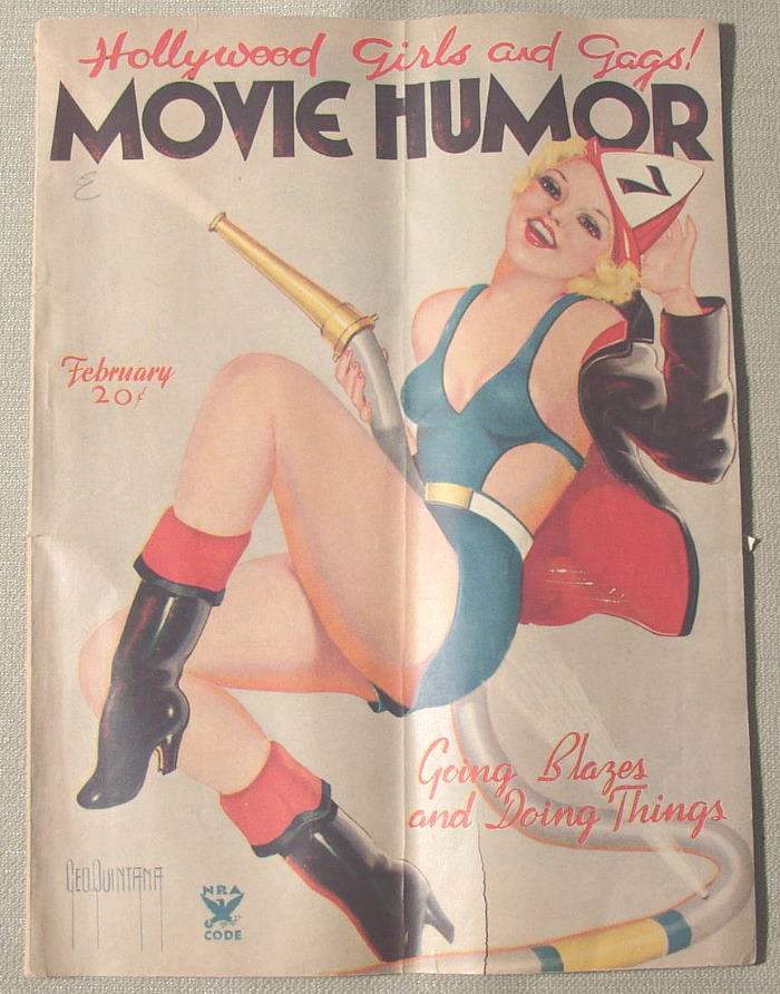 MOVIE HUMOR magazine side cover Issue 9 February 1935