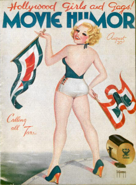 MOVIE HUMOR magazine side cover Issue 14 August 1935