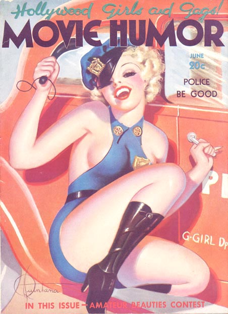 MOVIE HUMOR magazine side cover Issue 23 June 1936