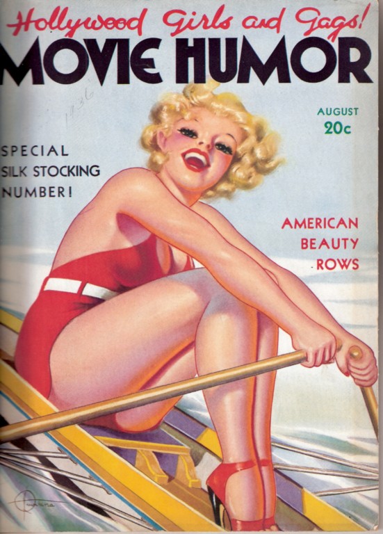 MOVIE HUMOR magazine side cover Issue 25 August 1936
