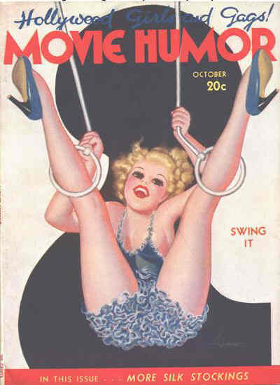 MOVIE HUMOR magazine side cover Issue 27 October 1936