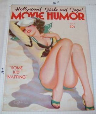 MOVIE HUMOR magazine side cover Issue 36 July 1937